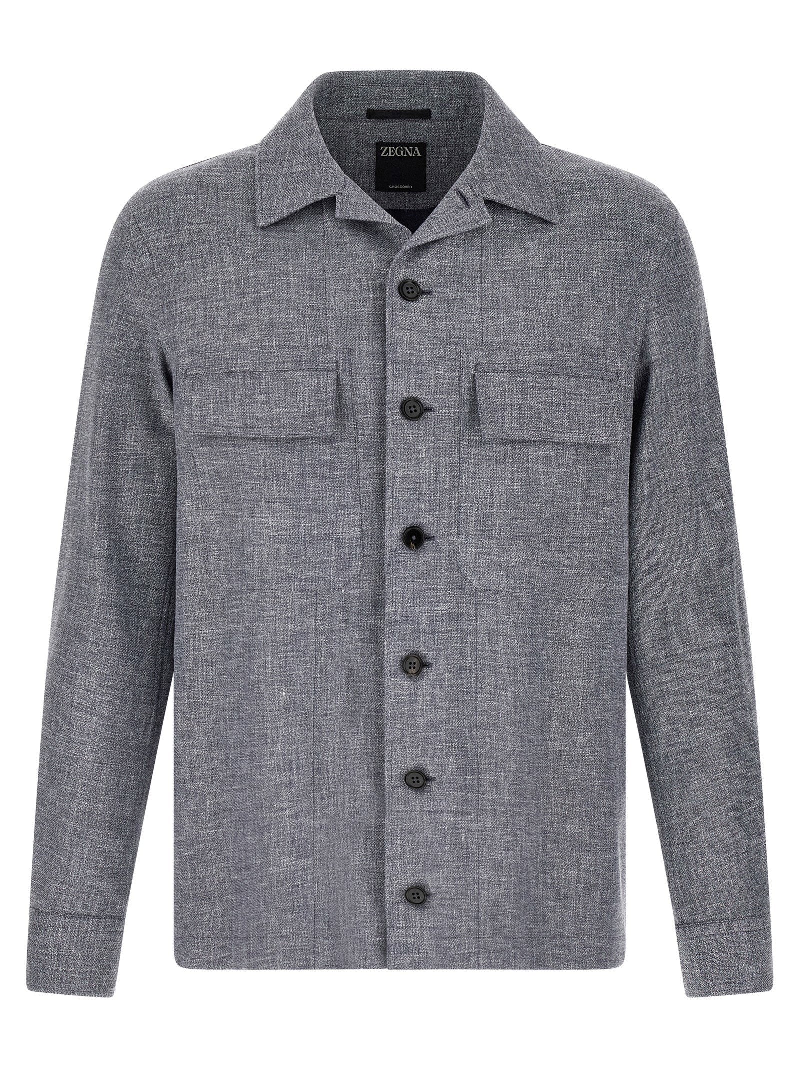 Zegna Crossover Overshirt — Gray