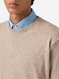 Regent Sweater Khaki Merino Wool And Cashmere Brown - XXL