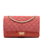 Tricolor Quilted Denim Reissue 2.55 Double Flap 227