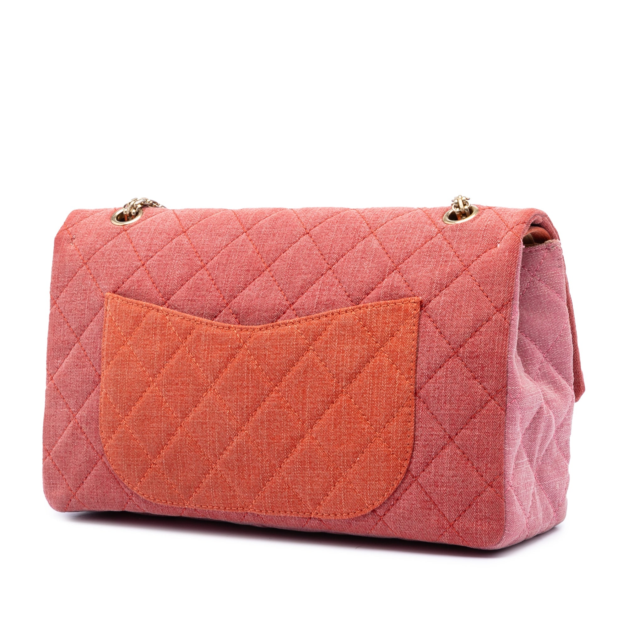 Tricolor Quilted Denim Reissue 2.55 Double Flap 227