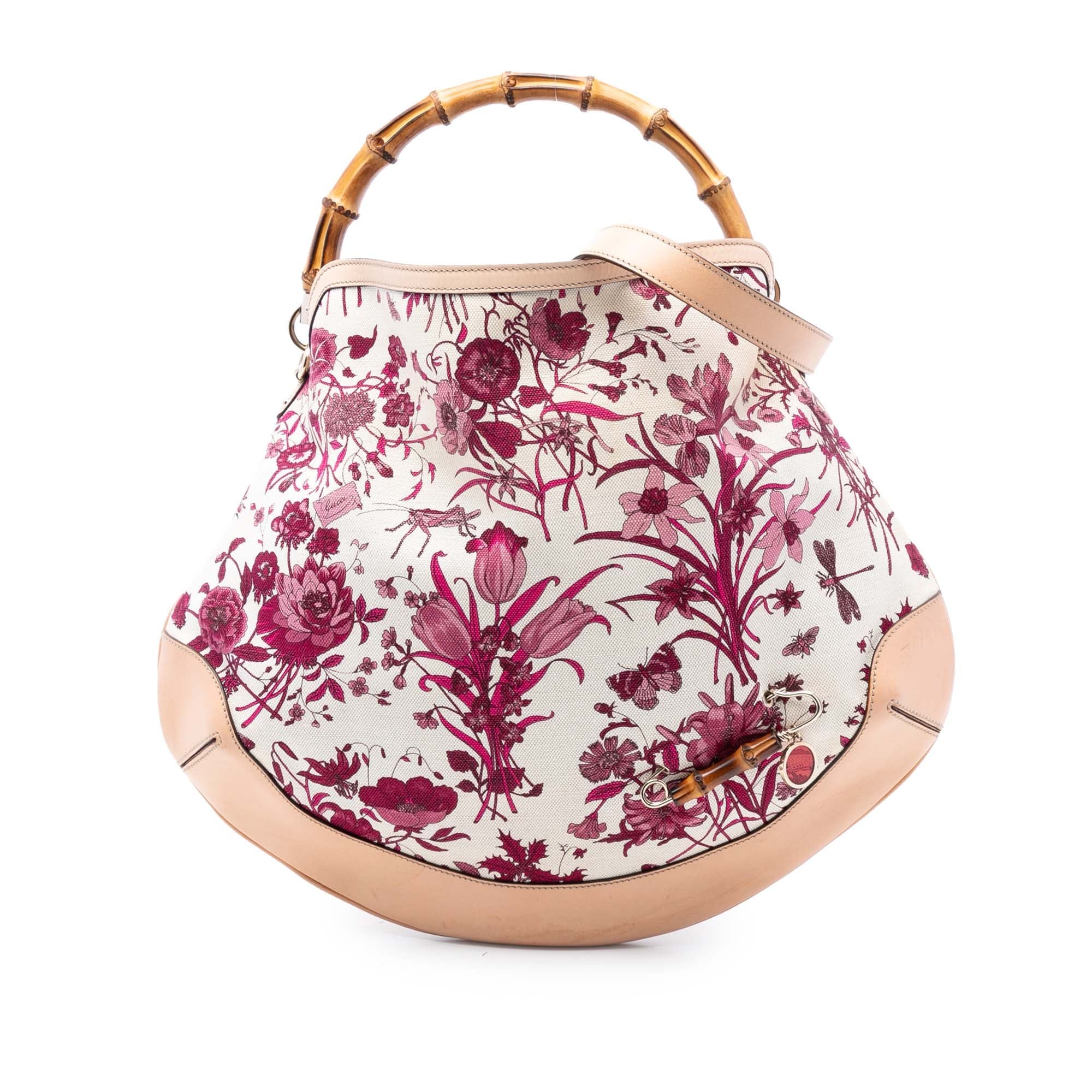 Canvas Floral Peggy Bamboo Hobo