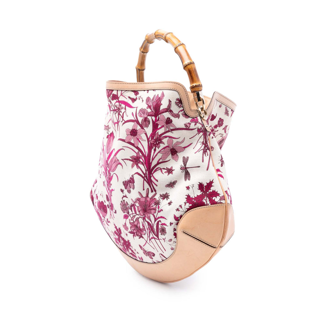 Canvas Floral Peggy Bamboo Hobo