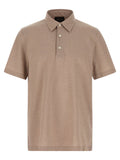 Brioni GOTS Certified Cotton Piqué Polo Shirt — Beige