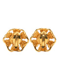 Gold Plated Faux Pearl Wavy Clip On Earrings
