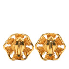 Gold Plated Faux Pearl Wavy Clip On Earrings