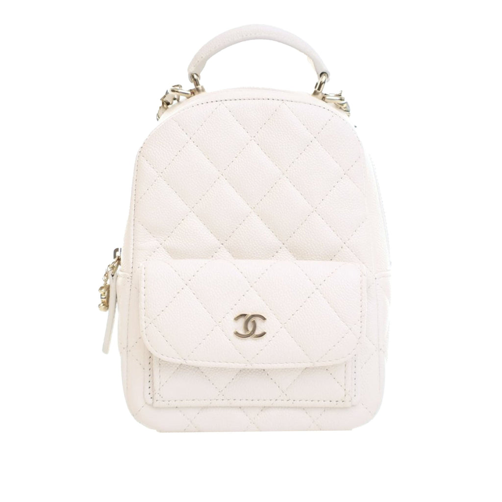 Mini CC Quilted Caviar Backpack