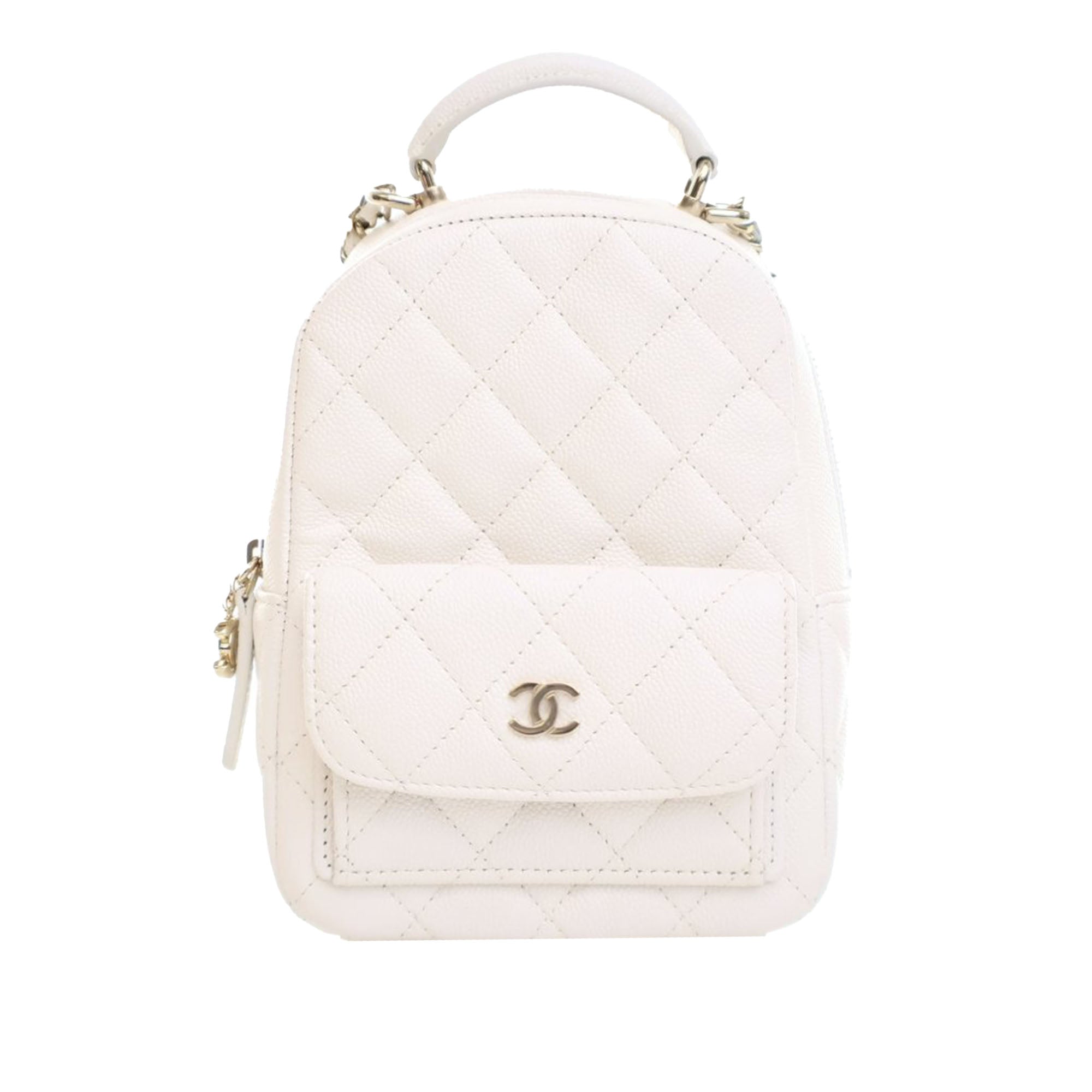 Mini CC Quilted Caviar Backpack