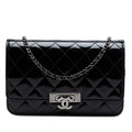 Quilted Patent Golden Class Wallet on Chain