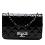 Quilted Patent Golden Class Wallet on Chain