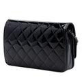 Quilted Patent Golden Class Wallet on Chain