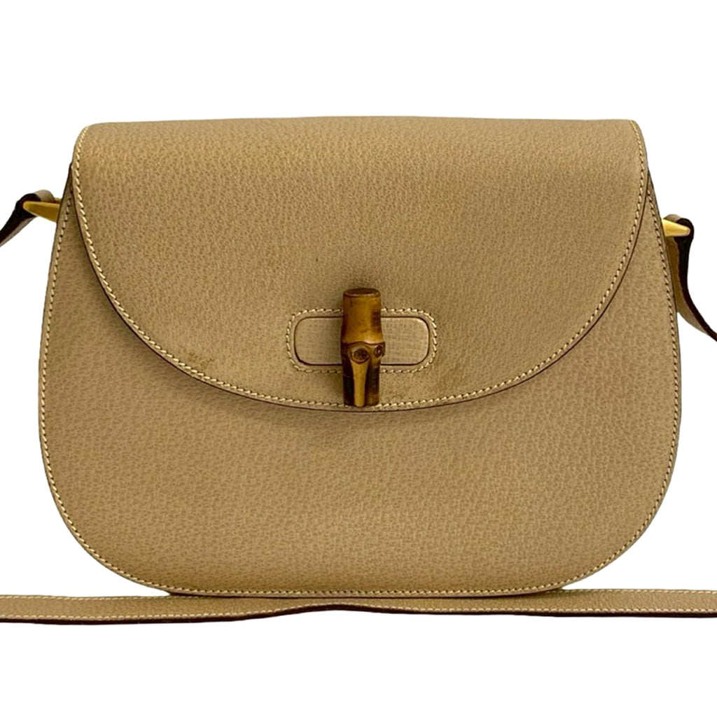 Grained Calfskin Bamboo Crossbody