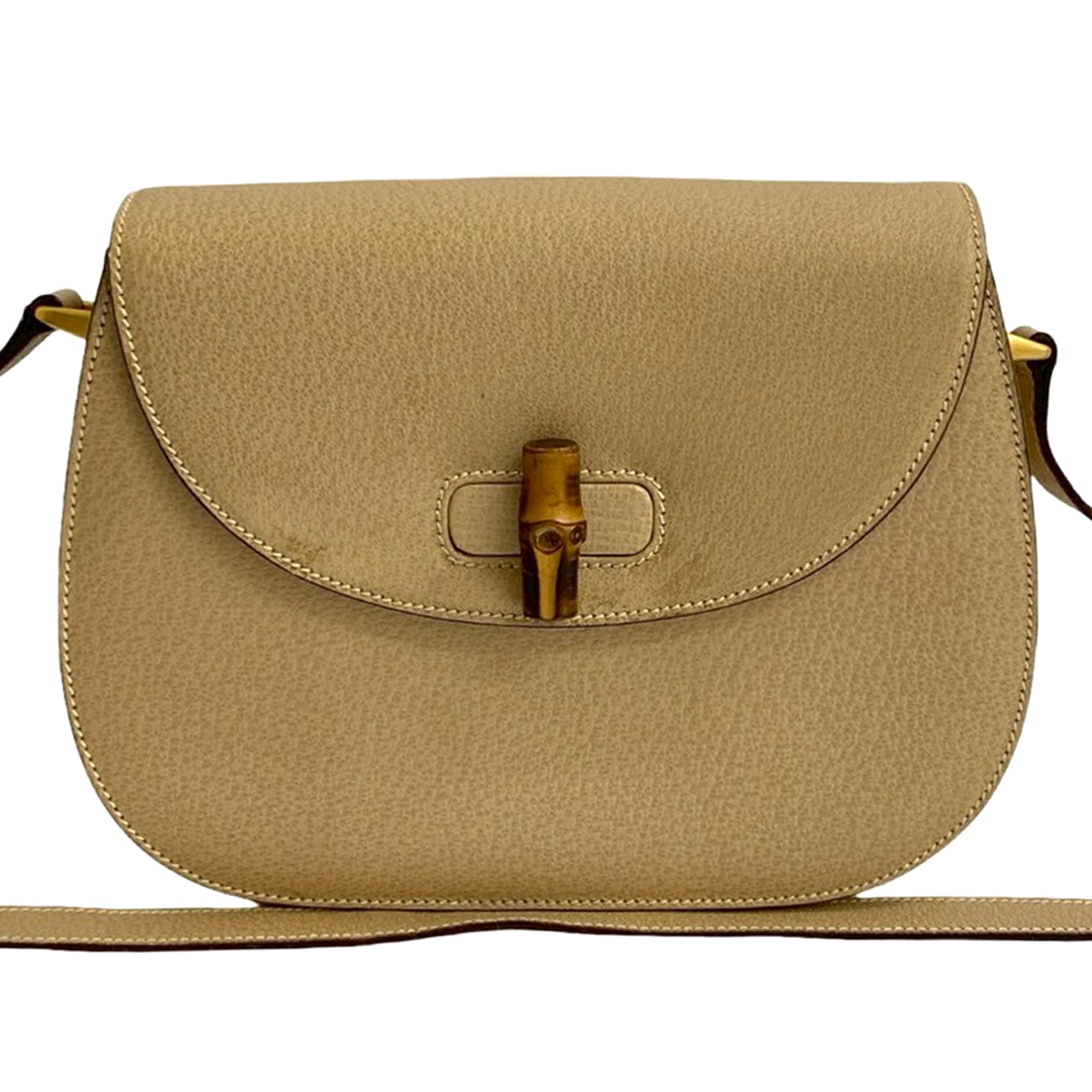 Grained Calfskin Bamboo Crossbody