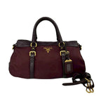 Soft Calf Trimmed Tessuto Zip Top Satchel