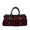 Soft Calf Trimmed Tessuto Zip Top Satchel
