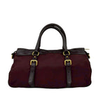 Soft Calf Trimmed Tessuto Zip Top Satchel