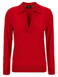 Brioni Cashmere and Silk Blend Polo Shirt — Red