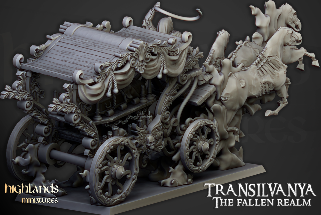 Undead Boyar Chariot, Highlands Miniatures