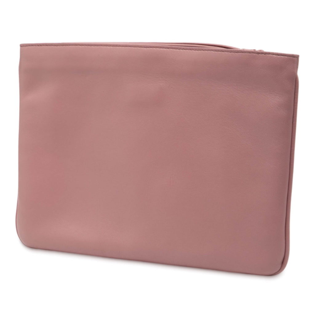 Bicolor Nappa Intrecciato Wristlet Clutch