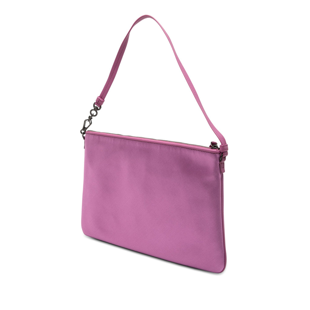 Satin Embroidered Butterflies Shoulder Bag