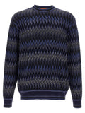 Missoni Zigzag-Knit Sweater — Navy