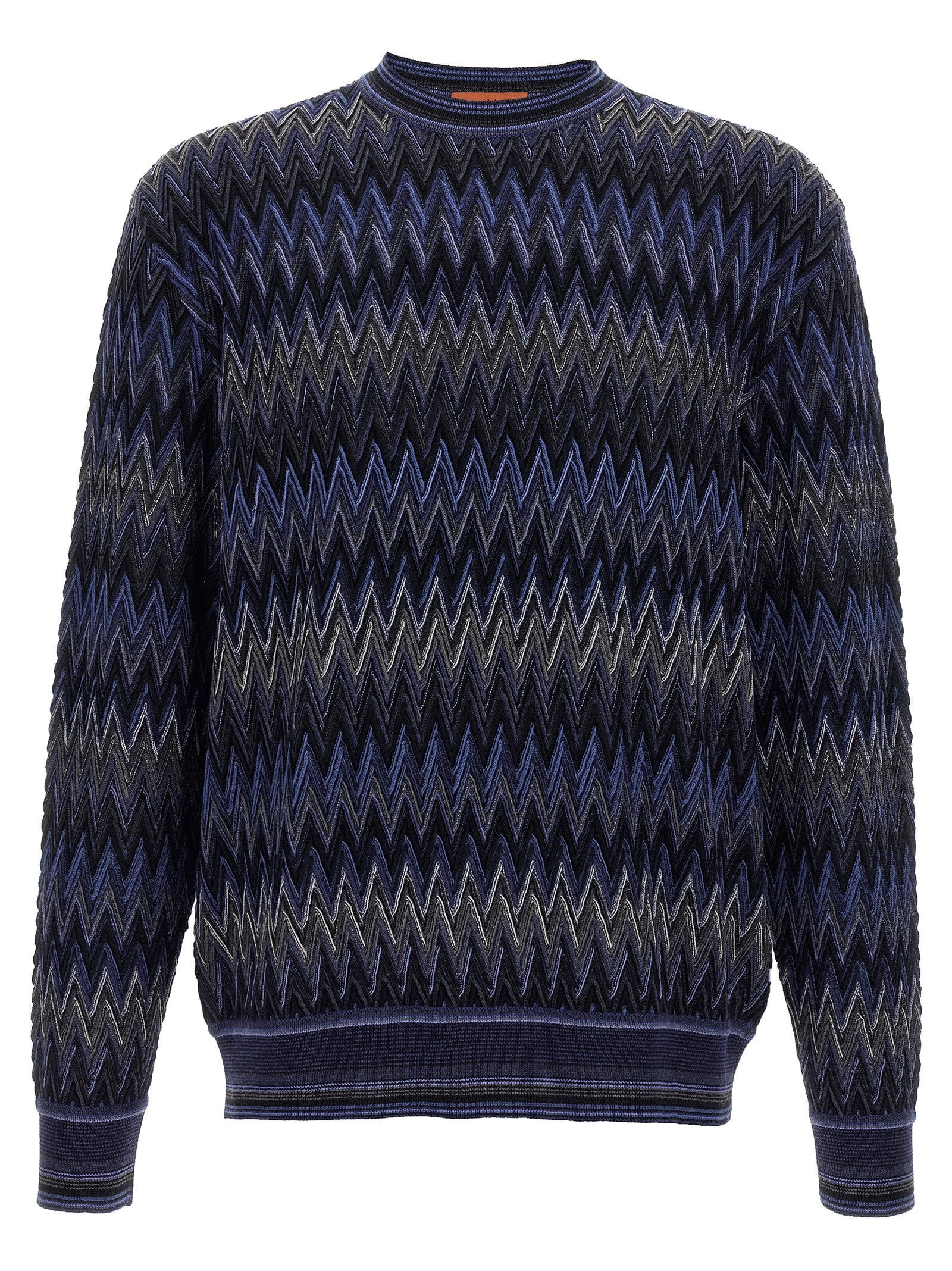 Missoni Zigzag-Knit Sweater — Navy