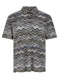 Missoni Zigzag Jacquard Polo — charcoal