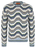 Missoni Geometric Zigzag Pattern Sweater — Cream