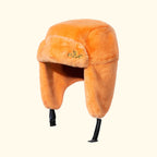 Fur Ushanka Hat Orange