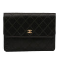CC Satin Diamond Stitch Clutch