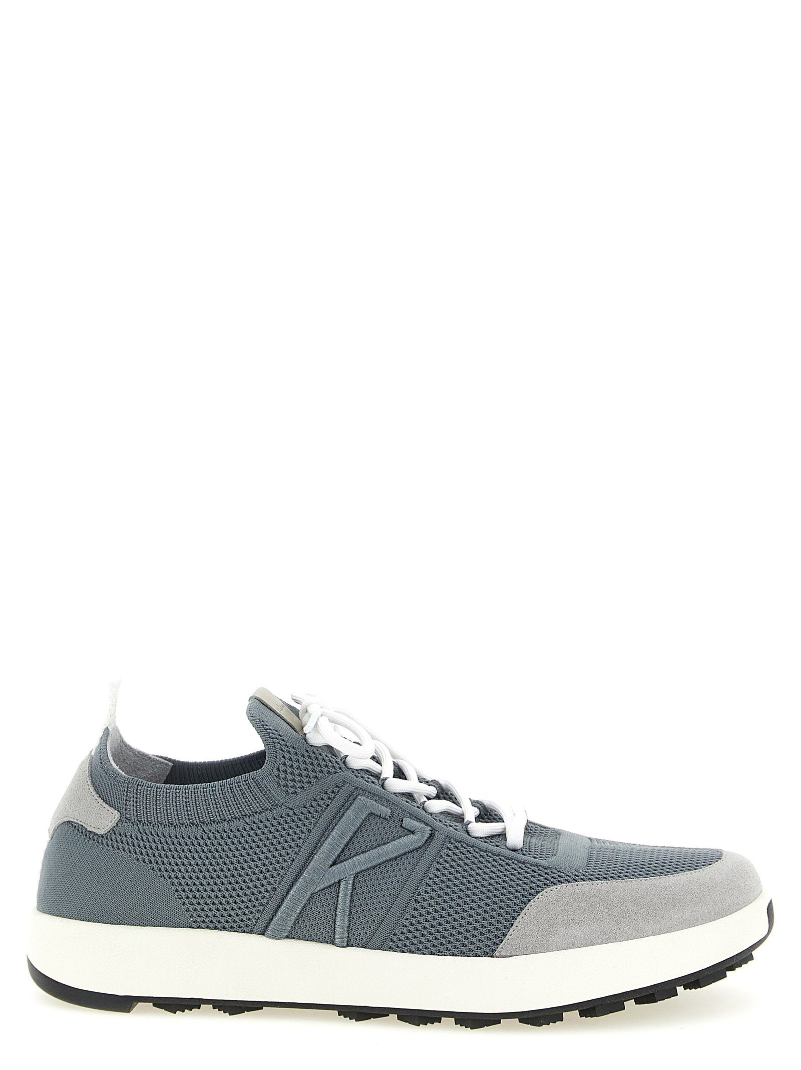 Kiton Technical Cotton Sneaker — blue