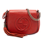 Small Leather Soho Chain Flap Crossbody