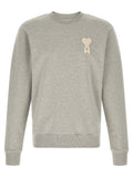Ami Paris Crochet Heart-Patch Sweatshirt — Beige