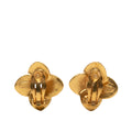 CC Gold Plated Clover Clip On Earrings