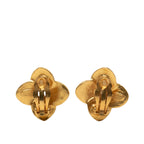 CC Gold Plated Clover Clip On Earrings