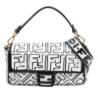 Joshua Vides California Sky Medium Embossed Leather Baguette Satchel