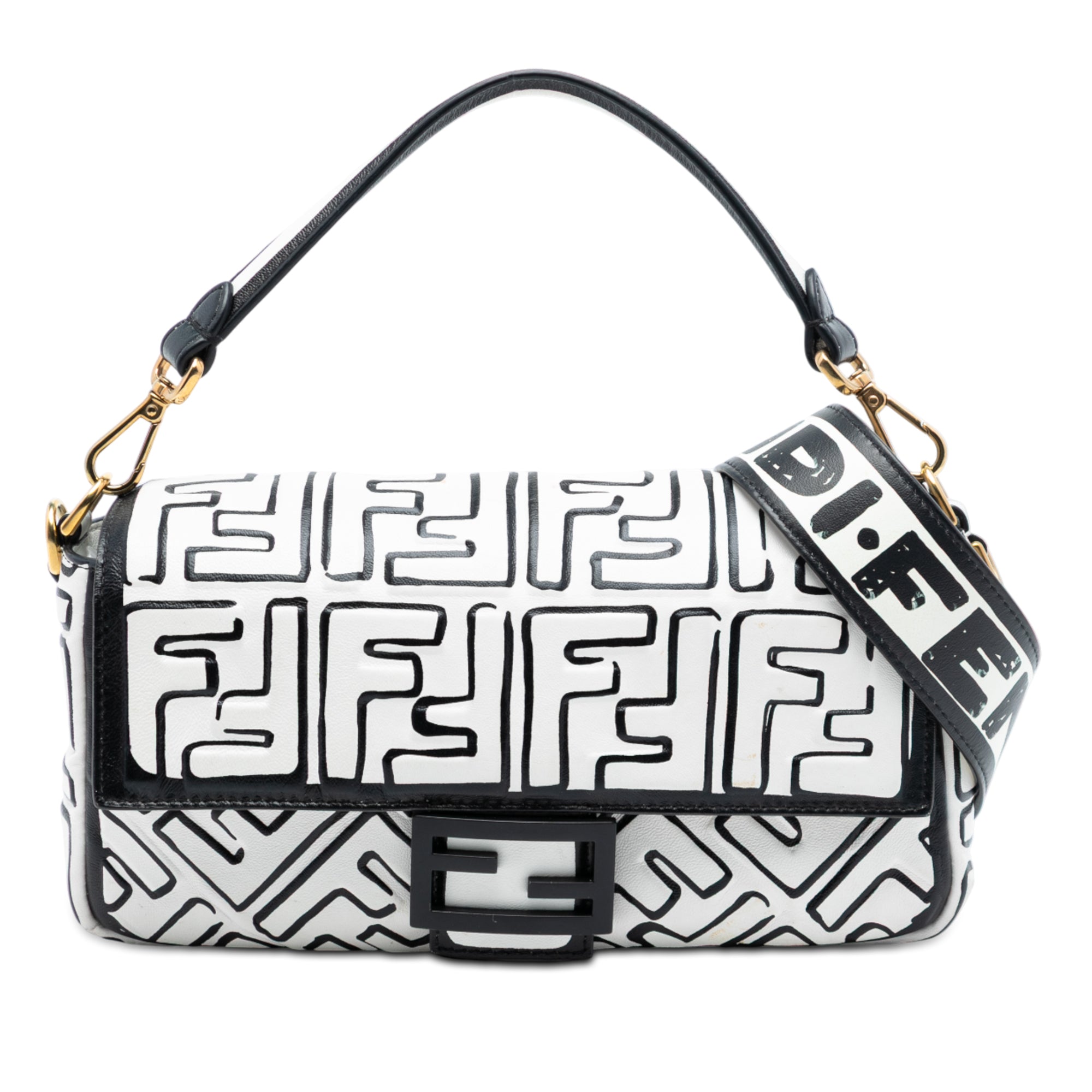 Joshua Vides California Sky Medium Embossed Leather Baguette Satchel