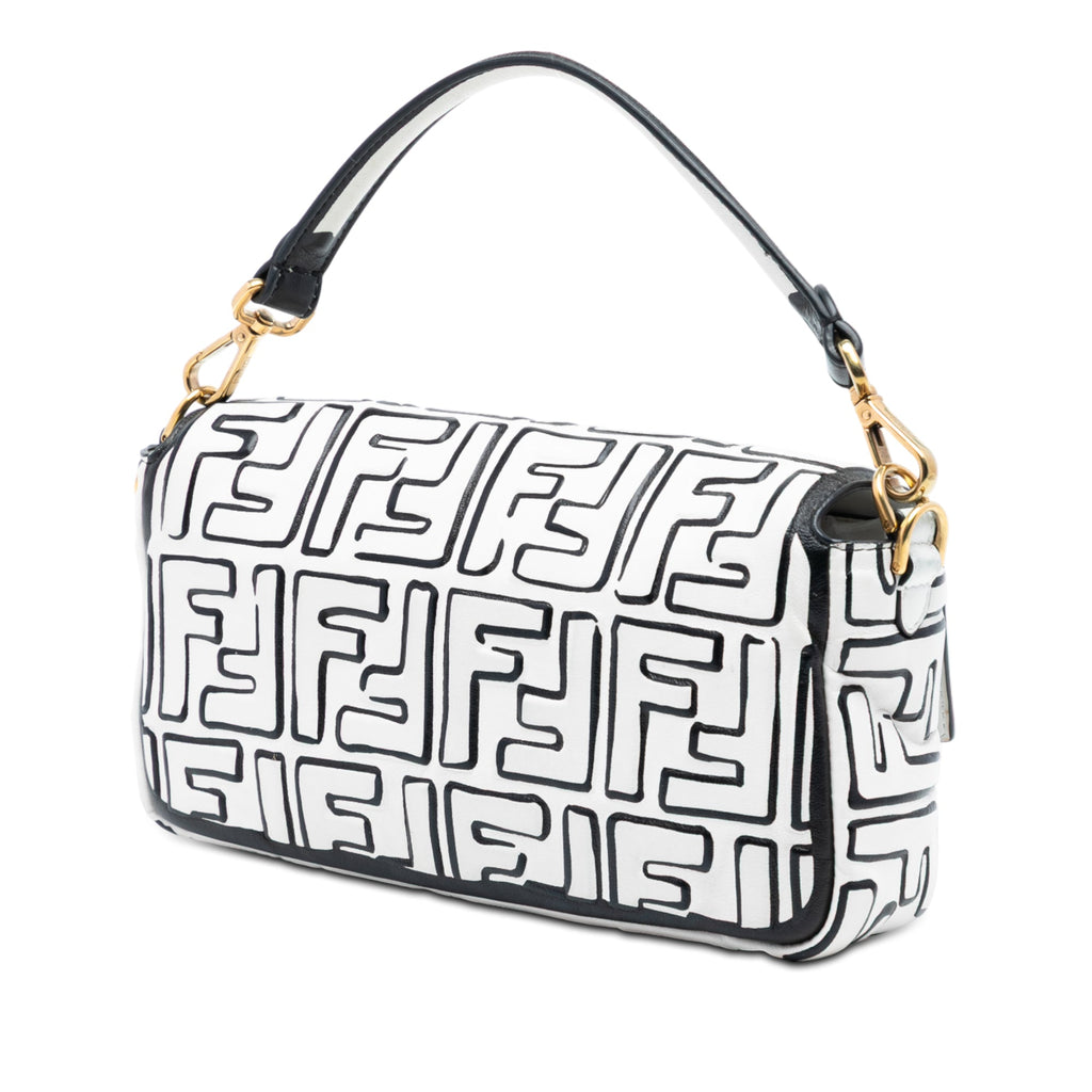 Joshua Vides California Sky Medium Embossed Leather Baguette Satchel