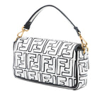 Joshua Vides California Sky Medium Embossed Leather Baguette Satchel