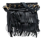 Small Calfskin Emmanuelle Fringe Bucket Bag
