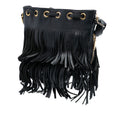 Small Calfskin Emmanuelle Fringe Bucket Bag