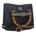Small Calfskin Bamboo Diana Satchel