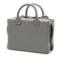 Small CC Quilted Calfskin Top Handle Convertible Vanity Case