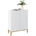 Slim Shoe Cabinet w/ Adjustable Shelves & Soft-Close Hinges for 15-20 Pairs of Shoes, White