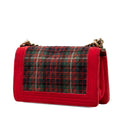 Old Medium Quilted Tweed and Velvet Boy Flap