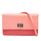Saffiano Turn Lock Wallet on Strap