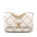 Medium Lambskin Stitched 19 Flap