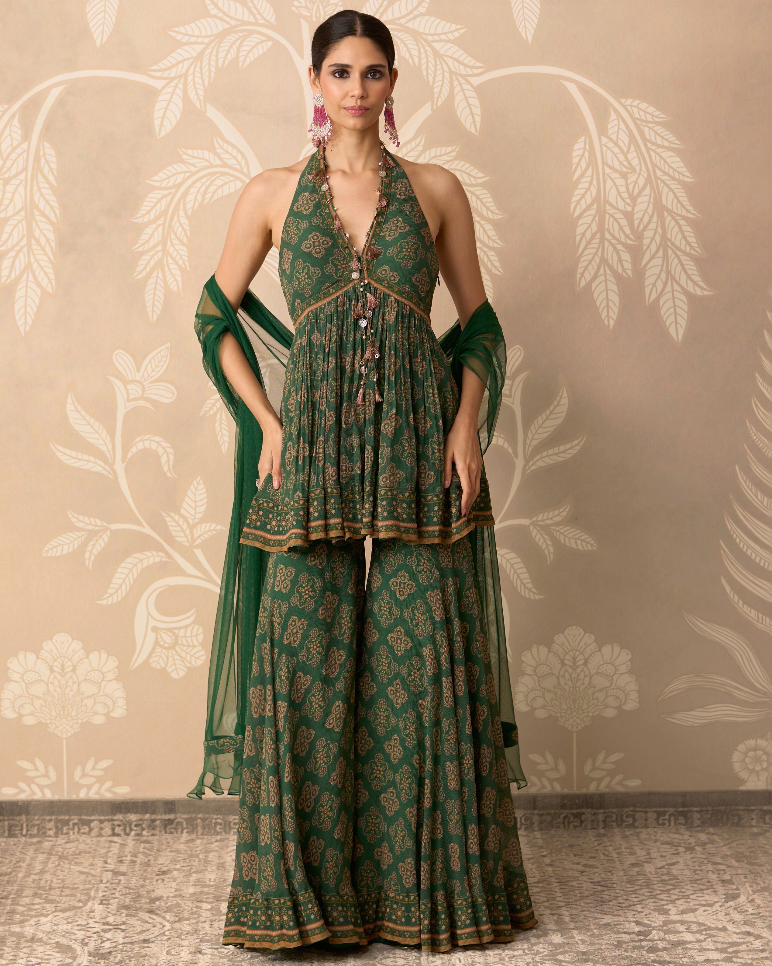 Sancha Peplum Gharara Set By KYNAH, Luxury Indian Fashion & Bridal Wear
