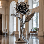 ArtZ® Stainless Steel Rose Sculpture