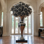 ArtZ® Stainless Steel Valentines Day Roses Sculpture