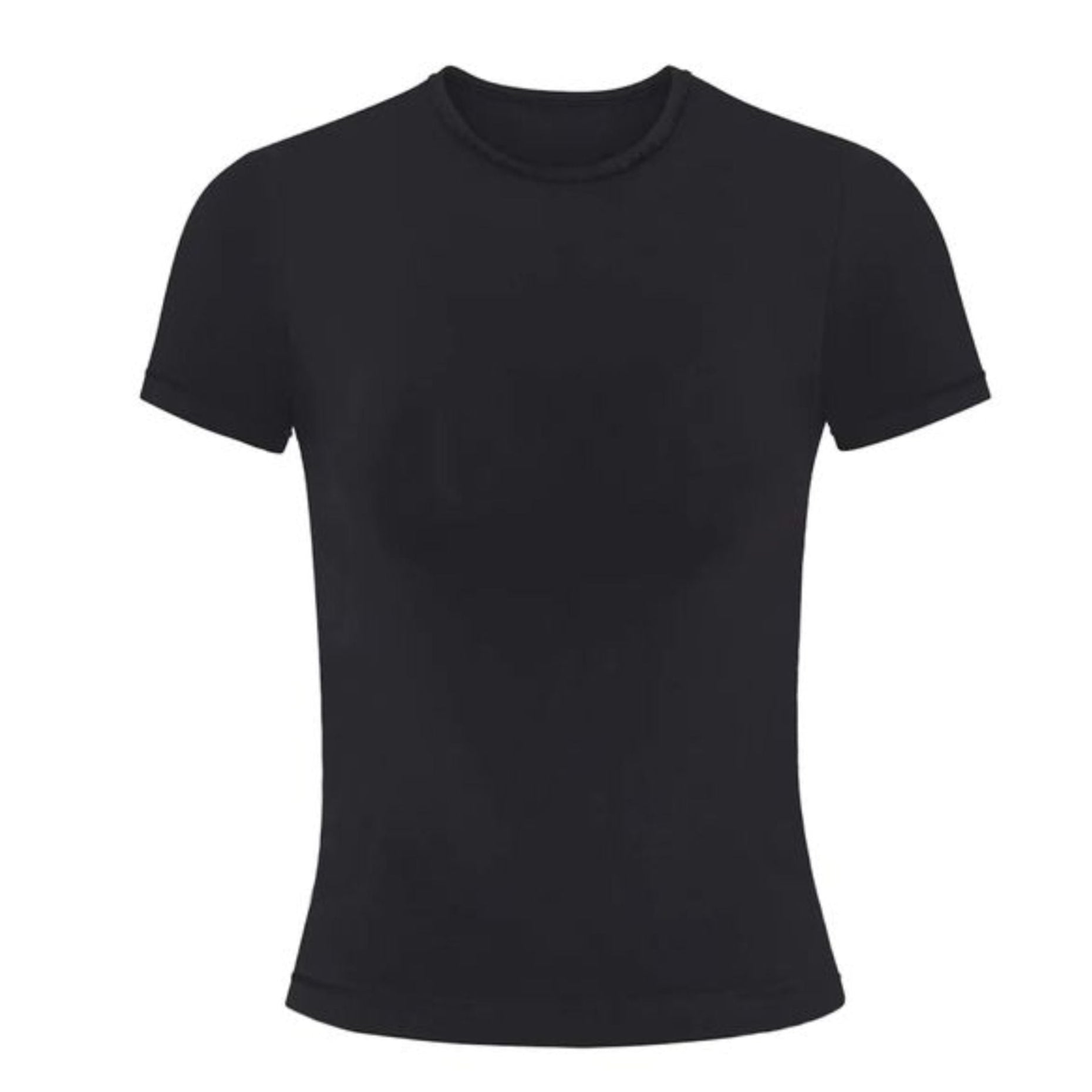 Croft Raw Edge Tee | Black